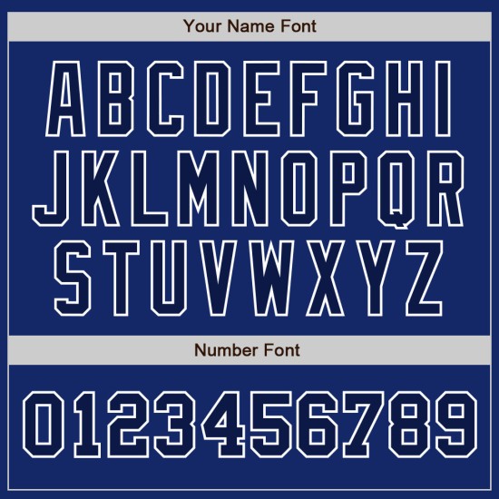 Due maglie da baseball Royal Navy-Bianco, autentiche, personalizzate Due maglie da baseball Royal Navy-Bianco, autentiche, personalizzate