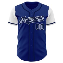 Due maglie da baseball Royal Navy-Bianco, autentiche, personalizzate